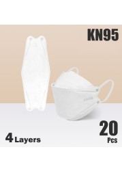 KN95 FPP2 Approved MaskFFP2 CE Certificate Color Masks Face Mask Morandi Cubrebocas KN 95 FFP 2 Mask Korean Fish Masks