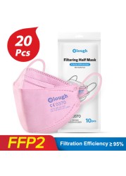 أقنعة Mascarillas FFP2 KN95 Mascarilla FPP2 homology ada Europa CE 4 رقائق ffp2قناع الجهاز التنفسي FPP2 الكورية Masken FFP 2 FFPP2