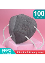 ffp2 negras ffp2 mask multicolor ffp2 mascarillas kn95 mascarillas fpp2 reusable ce respiratory protective mask fpp2 mascarillas