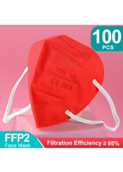 ffp2 negras ffp2 mask multicolor ffp2 mascarillas kn95 mascarillas fpp2 reusable ce respiratory protective mask fpp2 mascarillas