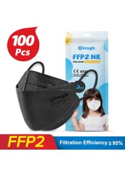 أقنعة إيلو FPP2 للأطفال 6-12 سنة الأسماك الكورية Mascarilla Infantil FPP2 قابلة لإعادة البيع 4 طبقات FFP2 KN95 قناع للأطفال