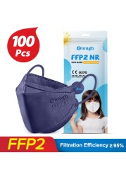 أقنعة إيلو FPP2 للأطفال 6-12 سنة الأسماك الكورية Mascarilla Infantil FPP2 قابلة لإعادة البيع 4 طبقات FFP2 KN95 قناع للأطفال