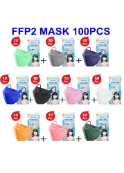 أقنعة إيلو FPP2 للأطفال 6-12 سنة الأسماك الكورية Mascarilla Infantil FPP2 قابلة لإعادة البيع 4 طبقات FFP2 KN95 قناع للأطفال