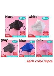 KN95 Mascarilla Respirator Mask 5 Layers FPP2 homology ada CE FFP2 Reusable FPP2 Respirator Mask ffp2fan Protective Mask KN95 Masque FFP3