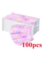 10-100pcs Disposable Face Mask 3 Layer Non-woven Filter Star Mouth Face Mask Anti-Dust Adult mascarillas quiurgicas homology adas