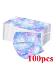 10-100pcs Disposable Face Mask 3 Layer Non-woven Filter Star Mouth Face Mask Anti-Dust Adult mascarillas quiurgicas homology adas