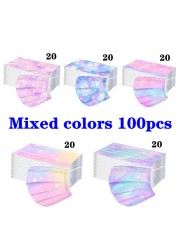 10-100pcs Disposable Face Mask 3 Layer Non-woven Filter Star Mouth Face Mask Anti-Dust Adult mascarillas quiurgicas homology adas