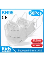 6-9 Old Children Mask FFP2 Masks KN95 Kids 5 Layers Mascarilla Infantil FPP2 Homologada FFP2 Mascarillas Niños FFP2mask Kids