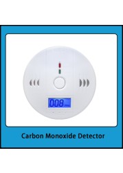 2 in 1 Wireless Carbon Monoxide Smoke Sensors Co Toxic Gas Leak Detector 85dB Built In Voice Promp Digital Color LCD Display