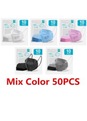 9 Colors FFP2 Mascarillas KN95 Face Masks For Adults 5 Layers Safety Dust Respirator FFP2 Mask Adult Black FPP2 KN95 Face Mask CE