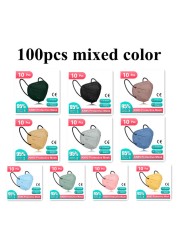 KN95 Mascarillas FPP2 Morandi Masks Black Gray FFP2 Adult 5 Layers Protective Face Mask Oral Respirator Mask ffp2masque CE