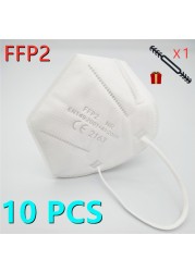 10-100pcs FFP2 Mascarillas Black Adult ffp2fan Approved Colors Respiratory fpp2 Face Mask Mascherine ffpp2 CE Fast Delivery