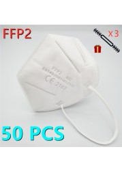 10-100pcs FFP2 Mascarillas Black Adult ffp2fan Approved Colors Respiratory fpp2 Face Mask Mascherine ffpp2 CE Fast Delivery