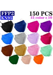 KN95 FFP2 CE 80 Unique Print Beauty Wholesale Fish Mask Mascarillas Protective Breathing Anti Fog Adult Colorful Masques