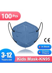 KN95 mask for kids mask ffp2fan niños CE masque enfant face shield for kids girls boys mascarillas fpp2 niños infantil FP2