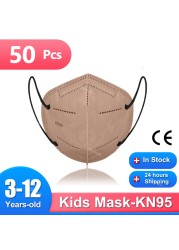 KN95 mask for kids mask ffp2fan niños CE masque enfant face shield for kids girls boys mascarillas fpp2 niños infantil FP2