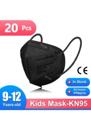 9-12 old CE ffp2 قناع للأطفال mascarillas fpp2 niños 5 طبقات أطفال KN95 أقنعة بنين بنات قناع الوجه ffp2fan Masque Enfant