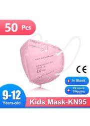 9-12 old CE ffp2 قناع للأطفال mascarillas fpp2 niños 5 طبقات أطفال KN95 أقنعة بنين بنات قناع الوجه ffp2fan Masque Enfant