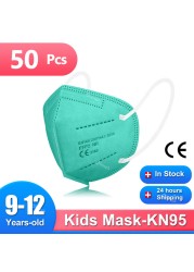 9-12 old CE ffp2 قناع للأطفال mascarillas fpp2 niños 5 طبقات أطفال KN95 أقنعة بنين بنات قناع الوجه ffp2fan Masque Enfant