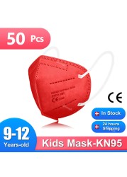 9-12 old CE ffp2 قناع للأطفال mascarillas fpp2 niños 5 طبقات أطفال KN95 أقنعة بنين بنات قناع الوجه ffp2fan Masque Enfant