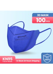 10-100 mascarillas ffp2 colores Kn95 mask 3d face mask fashion mouth masks maacarillas fpp2 homology adas respirator ffp2mascarillas