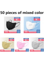 10-100 mascarillas ffp2 colores Kn95 mask 3d face mask fashion mouth masks maacarillas fpp2 homology adas respirator ffp2mascarillas