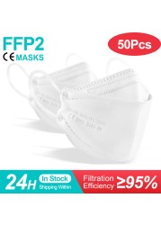 10-100 قطعة CE FFP2 قناع أسود FPP2 قناع وافق 4 طبقات أقنعة الأسماك ffp2 homology ada إسبانيا KN95 Mascarilla fpp2 قناع الوجه الكبار