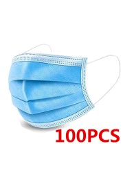 Disposable protective mask 3 ply non woven fabric dust cloth