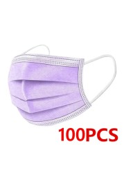 Disposable protective mask 3 ply non woven fabric dust cloth