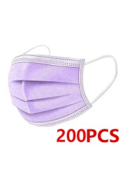 Disposable protective mask 3 ply non woven fabric dust cloth