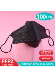 Black Face Mask FFP2 Mascarillas KN95 FPP2 Masks Colorful Reusable Mouth Mask FFP2 Approved Respiratory Masks ffp2fan ffp3