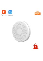 WIFI 2 in 1 Smoke Carbon Monoxide Combo Detector CO Gas Smoke Alarm Sensor 85DB Sound Alarm Tuya Smart Security Alarm System