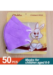 قناع FFP2 للأطفال بعمر 6-9 أعوام ffp2 mascarillas niños KN95 masque enfant قناع وجه للأطفال mascarilla fpp2 homology ada ffp2fan fp3