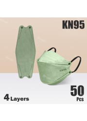 أقنعة ffp2 kn95 mascarillas fpp2 قناع السمك fpp2 وافق صحية التنفس الفم ffp2fan kn 95 قناع وجه واقي