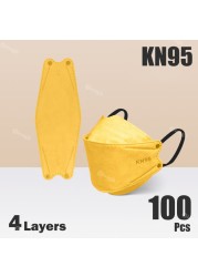 أقنعة ffp2 kn95 mascarillas fpp2 قناع السمك fpp2 وافق صحية التنفس الفم ffp2fan kn 95 قناع وجه واقي