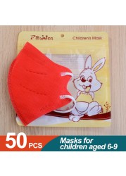 10/20/50 قطعة ffp2mask niños 6-9old قناع للأطفال kn95 mascarillas niños ce قابل للغسل الاطفال ffp2reutilizable fpp2 infantil أقنعة