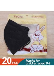 10/20/50 قطعة ffp2mask niños 6-9old قناع للأطفال kn95 mascarillas niños ce قابل للغسل الاطفال ffp2reutilizable fpp2 infantil أقنعة