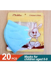 10/20/50 قطعة ffp2mask niños 6-9old قناع للأطفال kn95 mascarillas niños ce قابل للغسل الاطفال ffp2reutilizable fpp2 infantil أقنعة