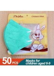 10/20/50 قطعة ffp2mask niños 6-9old قناع للأطفال kn95 mascarillas niños ce قابل للغسل الاطفال ffp2reutilizable fpp2 infantil أقنعة