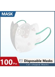 mascarillas face mask white mascara descartavel cute cartoon mascarilla Disposable 3D hygienic MASK cat shaped masks women lady