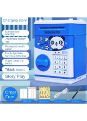 Net red Vibrato piggy bank children fingerprint password can be stored and pull anti-fall locks