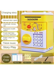 Net red Vibrato piggy bank children fingerprint password can be stored and pull anti-fall locks