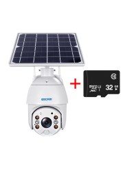 ESCAM QF280 1080p Wifi Version Shell Solar Security Surveillance Camera Waterproof Camera Smart Home Two Way Audio No Battery