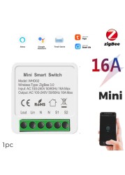 Mini Wifi Smart Switch Zigbee DIY Light Switches 10A 16A 2 Way Control Smart Home with Tuya Smart Life Alexa Alice Google Home