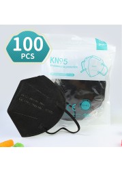 100pcs KN95 FFP2 Adult Mask 5 Layers Fabric CE Certificate Mascarillas KN95 Mouth Protective Face Mask Spain Express Delivery