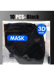 FFP2MAS Black, FPP2 Respiratory Mask Homolokada Approved Respiratory Mask FFP 2 KN95 Face Mouth Masks ffp2reuse zable FFPP2