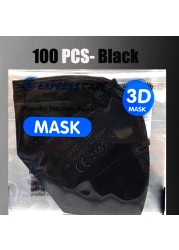 FFP2MAS Black, FPP2 Respiratory Mask Homolokada Approved Respiratory Mask FFP 2 KN95 Face Mouth Masks ffp2reuse zable FFPP2