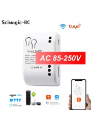 Smart WiFi Light Switch Garage Door Opener Controller 1/2/4 Gang RF 433 Module Tuya App Wireless Remote Control Work with Alexa