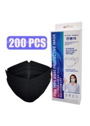 KN95 ffp2 Fish Mask Adult Cloth Face Mask KN95 Respirator Face Mask KN95 Face Mask Black Dust Mask Mascarillas