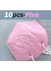 10-100pcs FFP2 Reusable Face Mask FFP2 5-Layer Black KN95 Reusable FFP2 Mask Protective Face Safety Mascherina